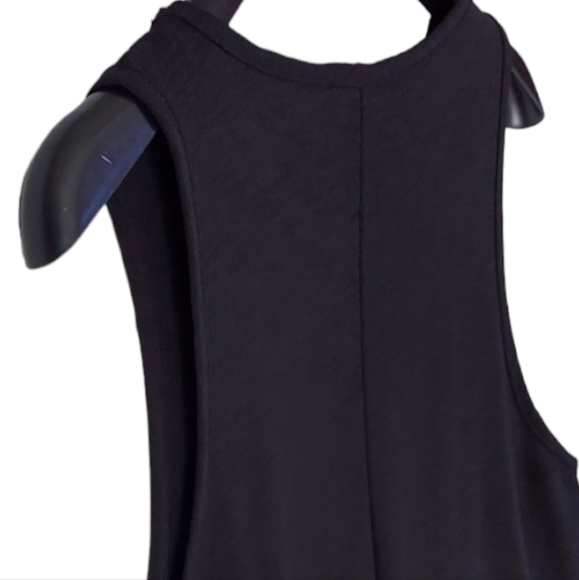Tres Bien Womens Linen Tank Top Size XL Black Round Neck Sleeveless Pullover New - Picture 3 of 10